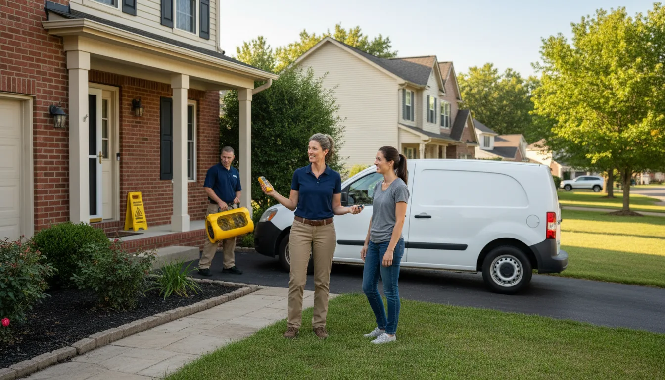 Residential water damage restoration in Junedale, PA